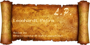 Leonhardt Petra névjegykártya